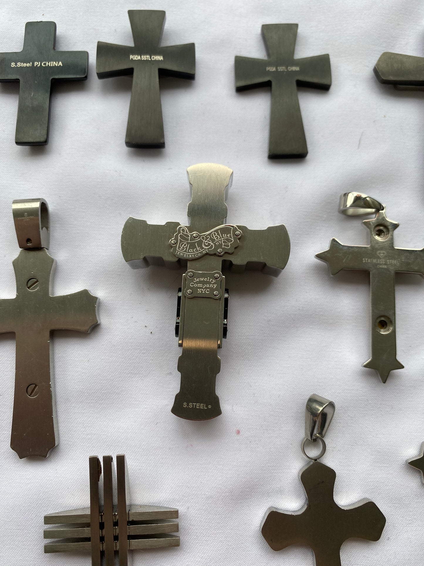 Lot of Stainless Steel Crosses