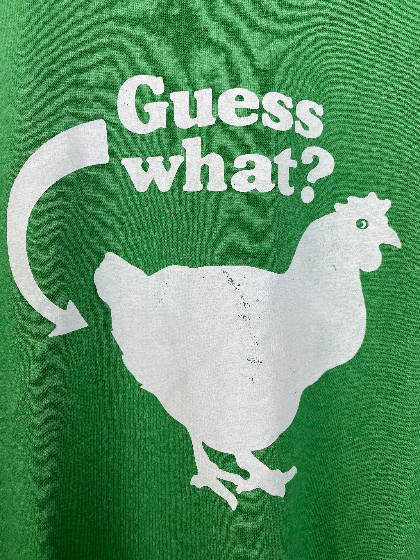 Silly "Guess What?" Graphic Tee Shirt