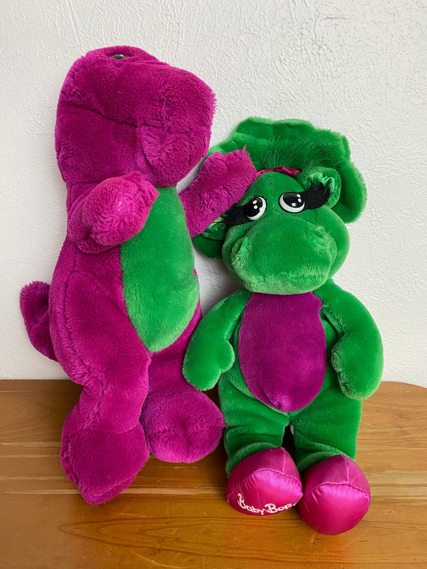 Barney & Baby Bop Plush Set VTG 1992