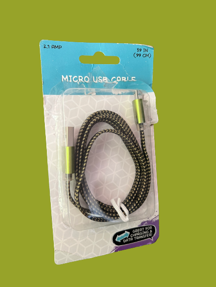Green/Gold Micro USB Cable