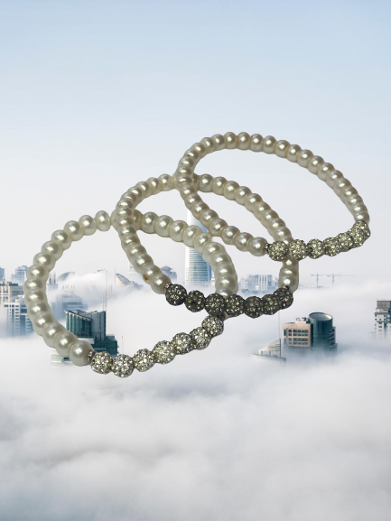 Set of 3 Pearl Bracelets ~ Costume Jewelry
