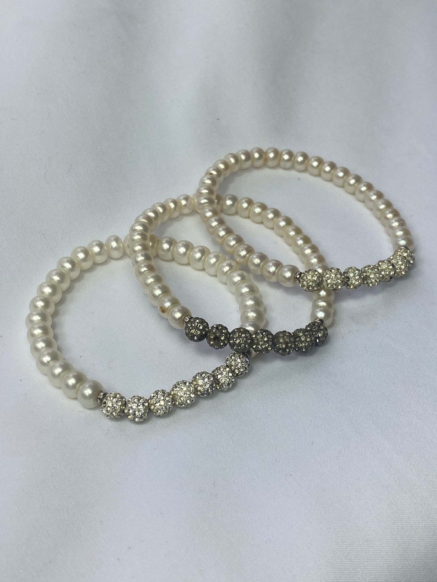 Set of 3 Pearl Bracelets ~ Costume Jewelry