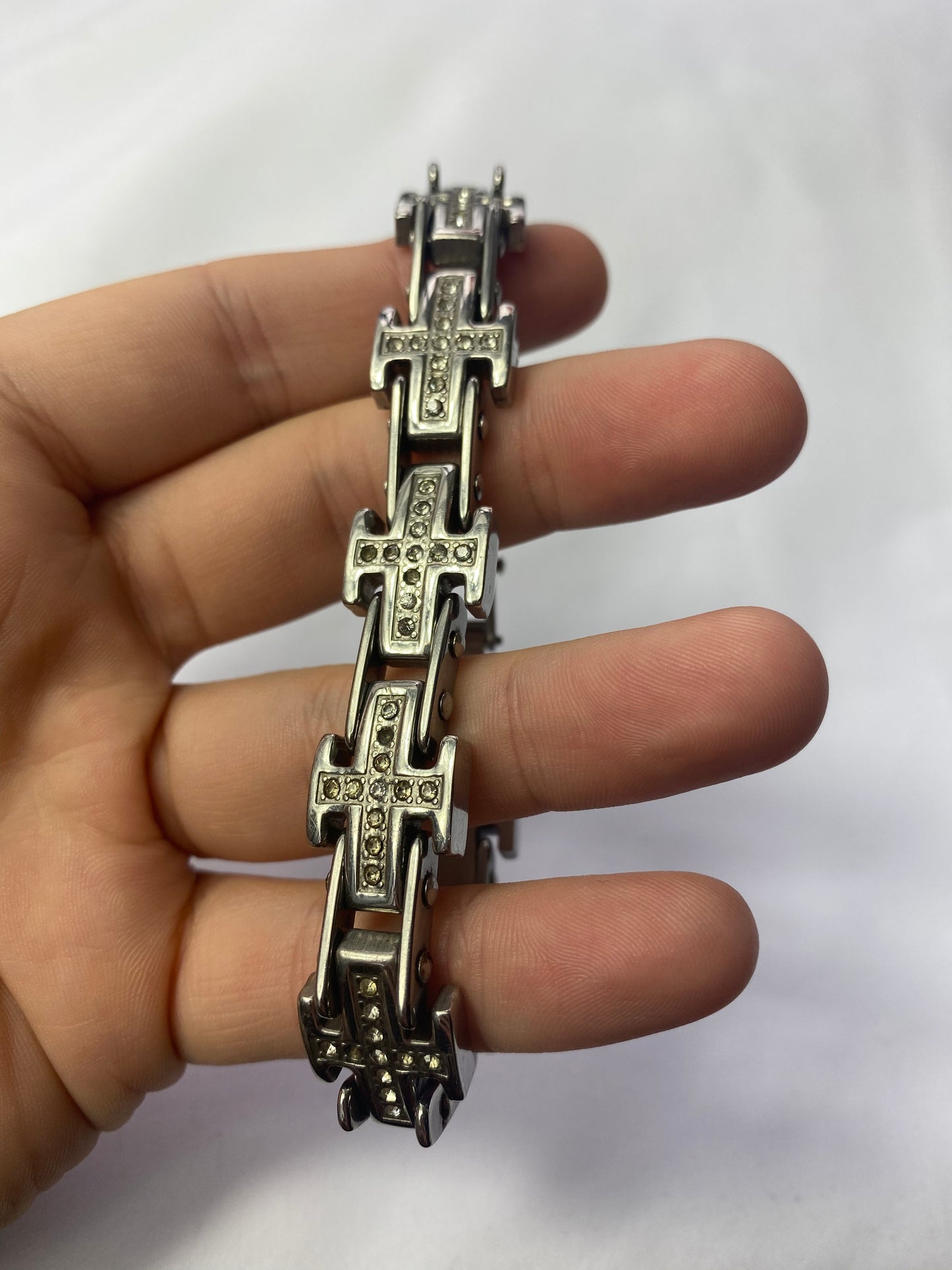 Stainless Steel Cross Bracelet