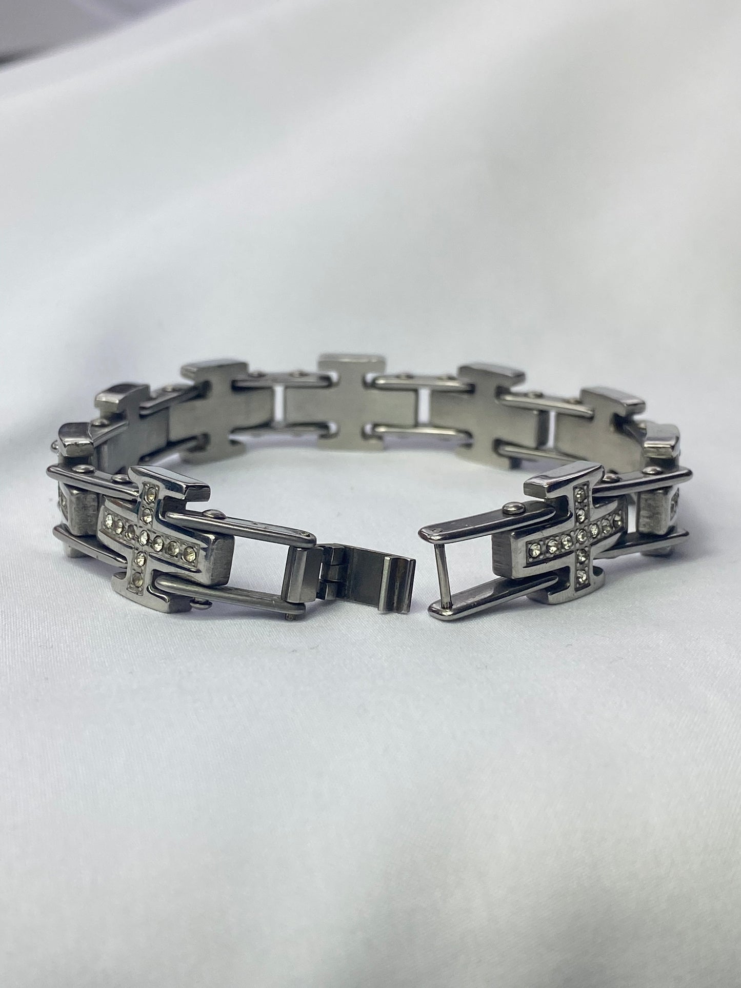 Stainless Steel Cross Bracelet