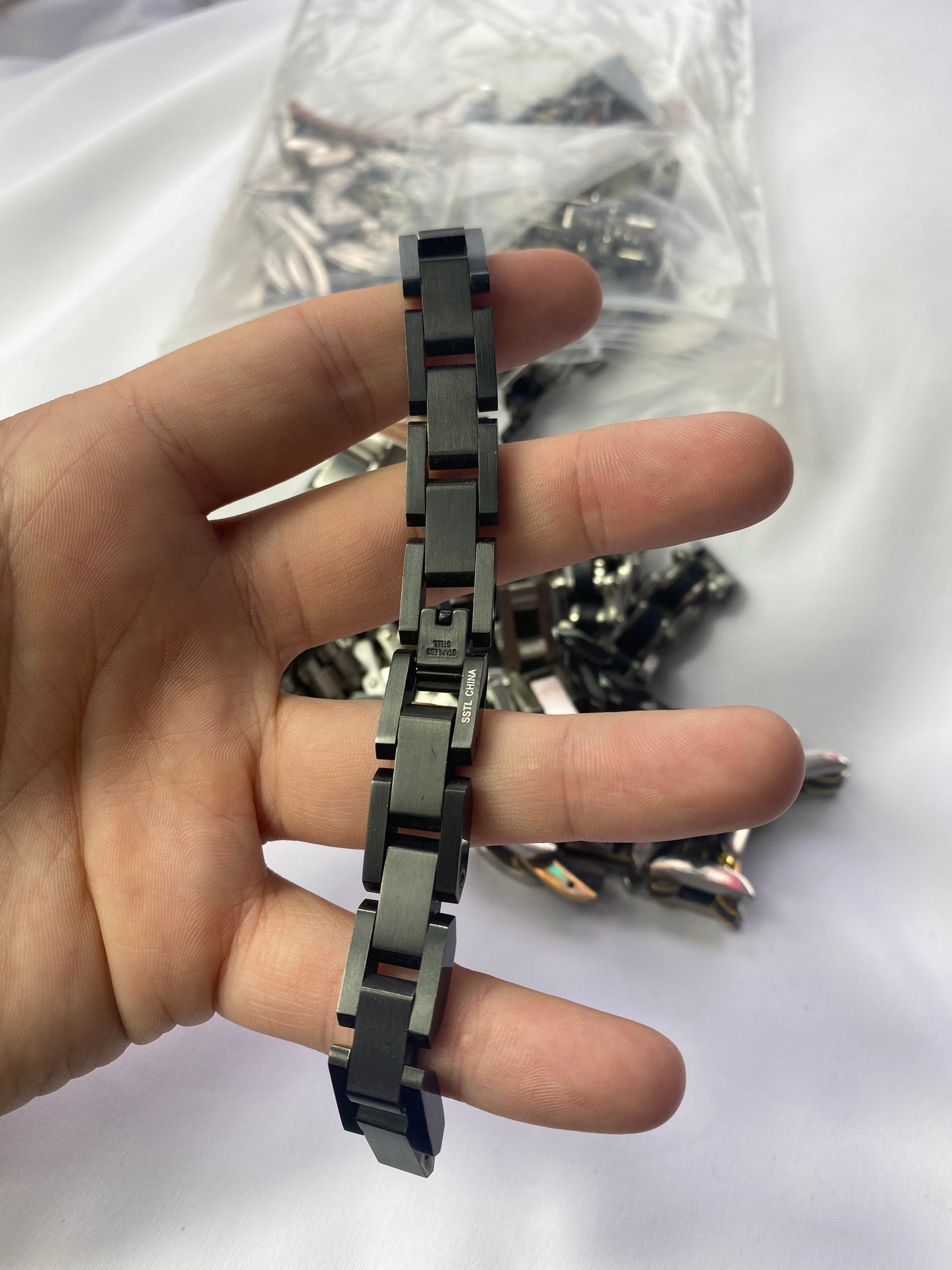 3 Pound Lot of Damaged Steel Bracelets