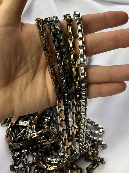 3 Pound Lot of Damaged Steel Necklaces