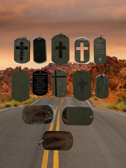 Lot of Stainless Steel Dog Tag Pendants