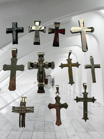 Lot of Stainless Steel Crosses