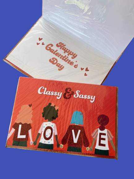 2 Oversized Galentine's Cards w/ Envelopes