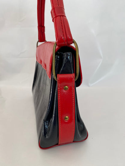 Vintage Navy & Red Shoulder Bag