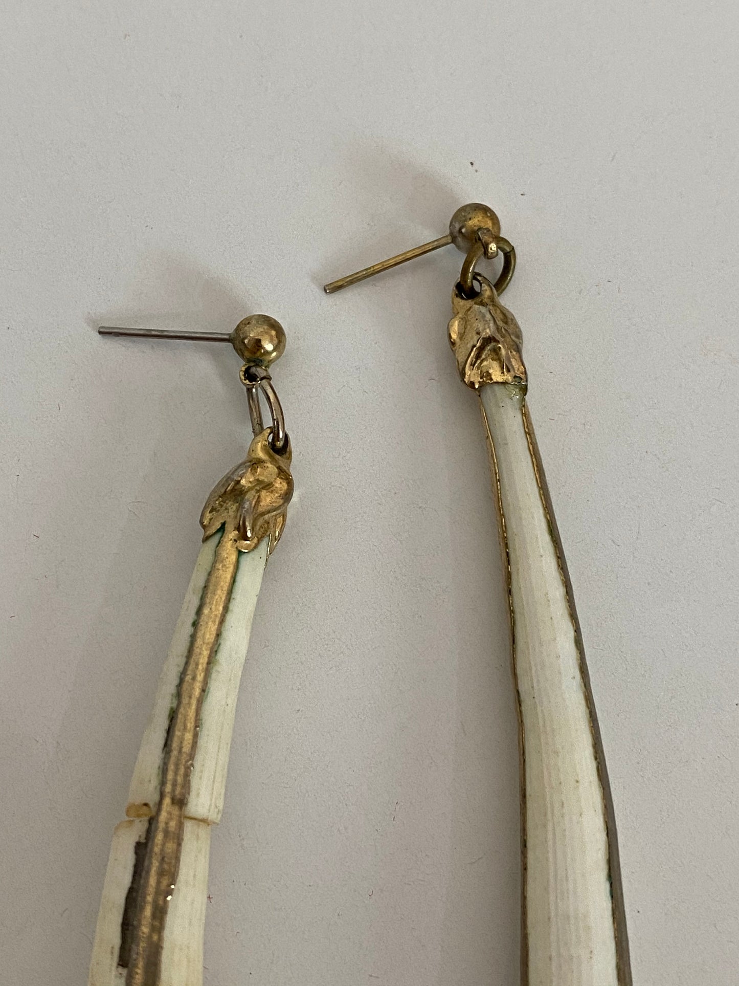 Vintage Bone Earrings