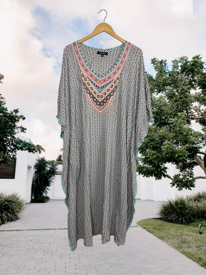 Ellen Tracy 3X Mumu Kaftan Dress