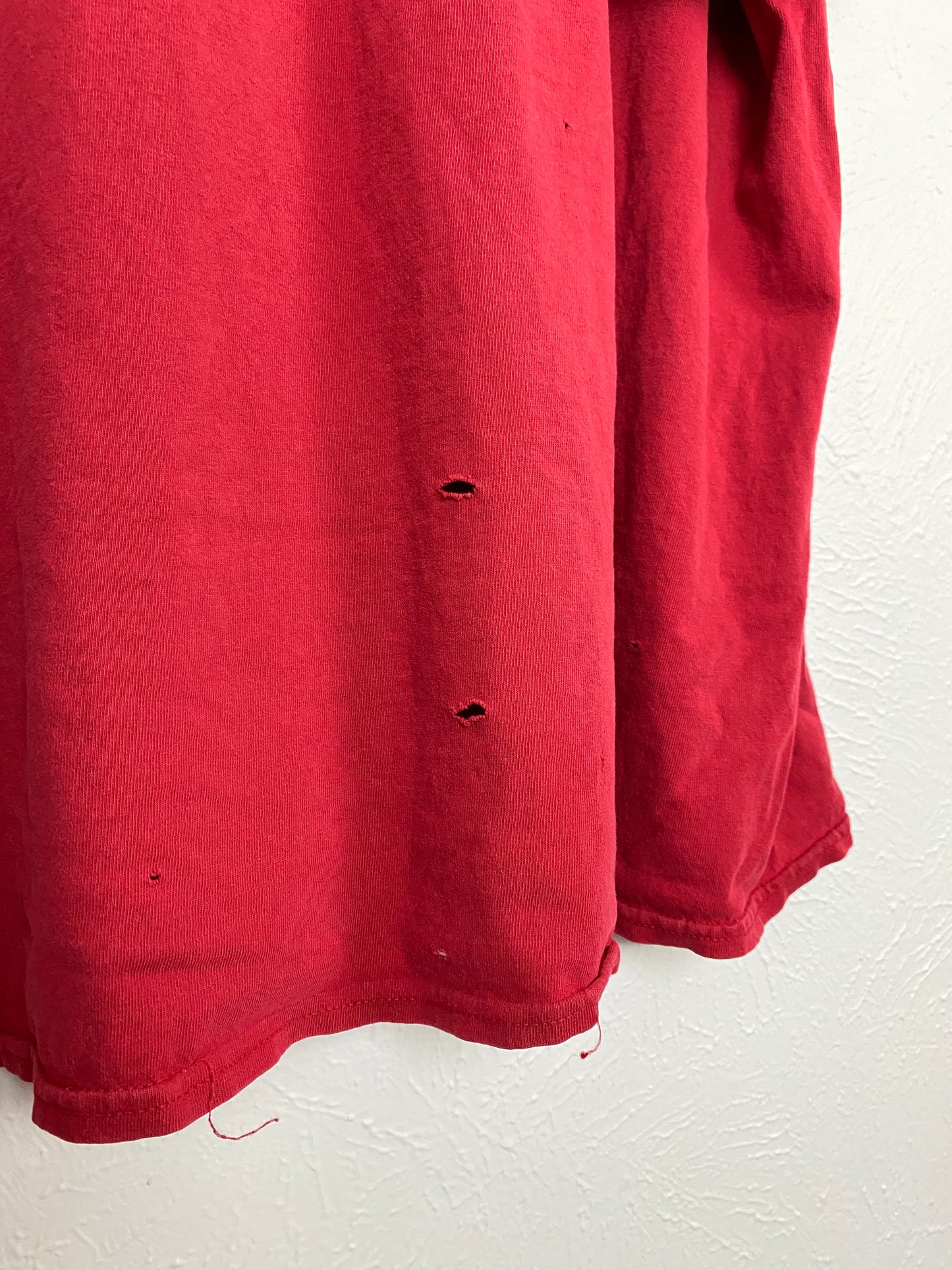 Red Distressed #1 Dad Tee