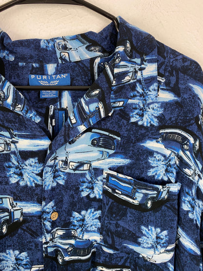 Puritan Automobile Hawaiian Button Up