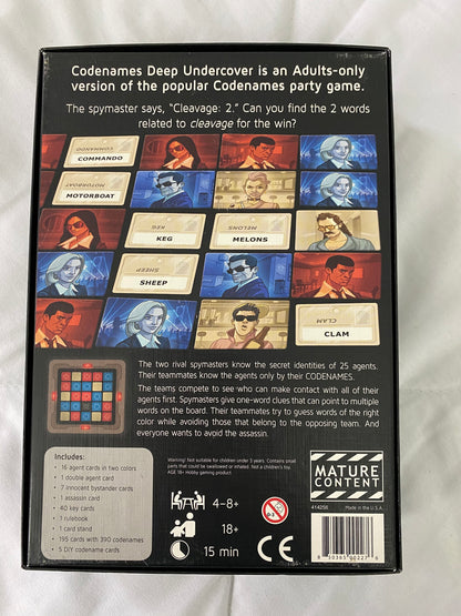 Codenames Board Game ~ Mature Version