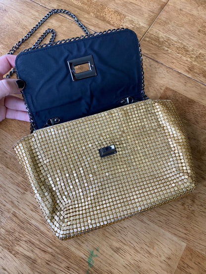 BCBGMaxazria Gold Clutch w/ Chain Strap