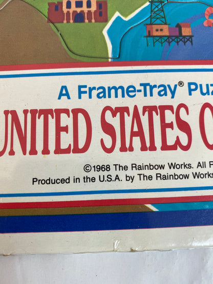 Vintage 1968 United States Map Puzzle