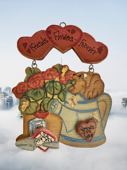 Friends Flowers Forever Wooden Decor