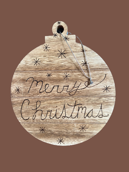 Carved Wooden Christmas Ornament