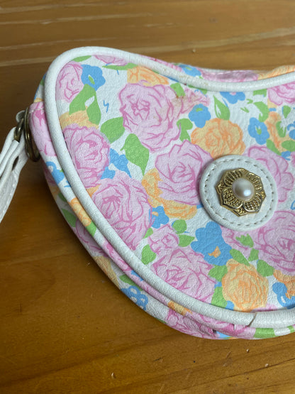 Tiny Floral Purse with Matching Mirror