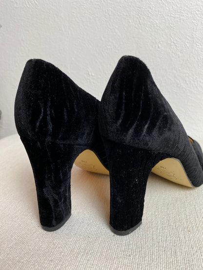 Black Velvet Heels by The PM Collection 925