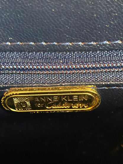 Anne Klein Quilted Leather Purse w/ Gold Chain