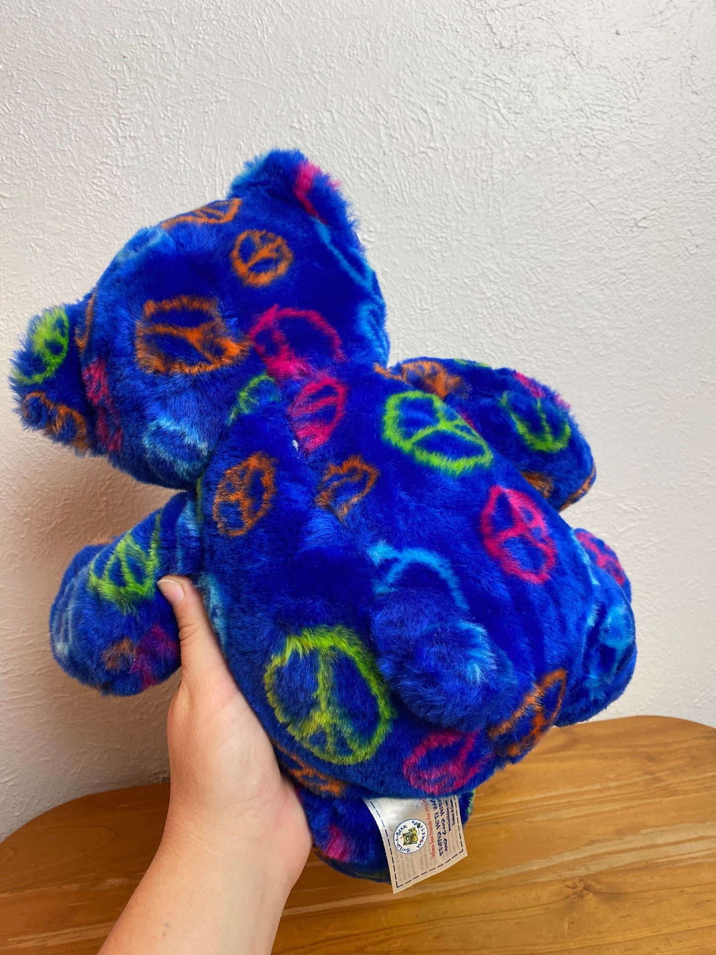 Build-A-Bear Blue Peace Sign Plush