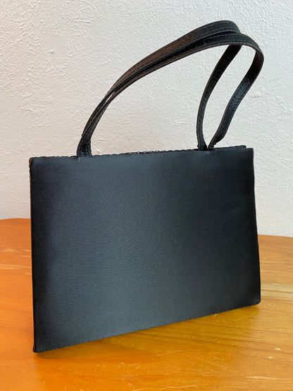 Cute Black Jeweled Handbag
