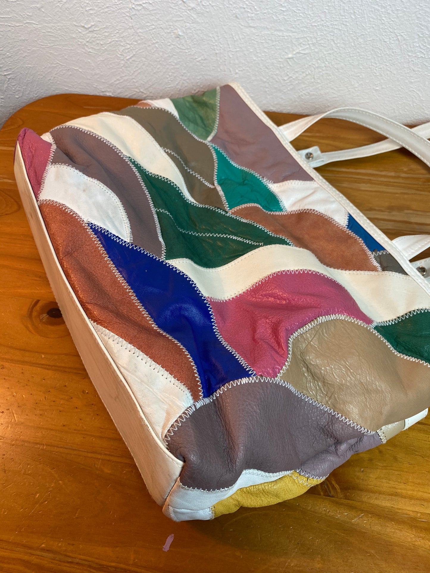 Multi-Colored Leather Purse w/ Clutch