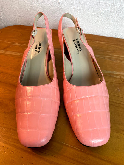 Vintage Valley Lane Pink Slingback Heels