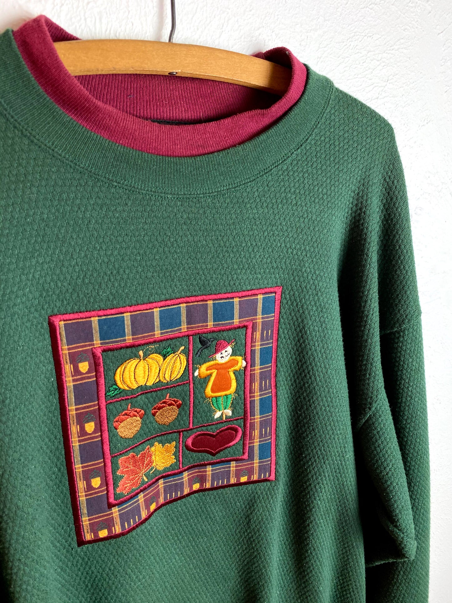 80's MC Energy Double Collar Fall Sweater