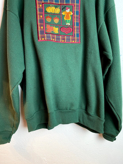 80's MC Energy Double Collar Fall Sweater