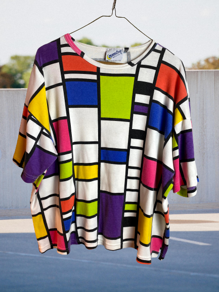 80's Mooncraft Colorful Block Shirt