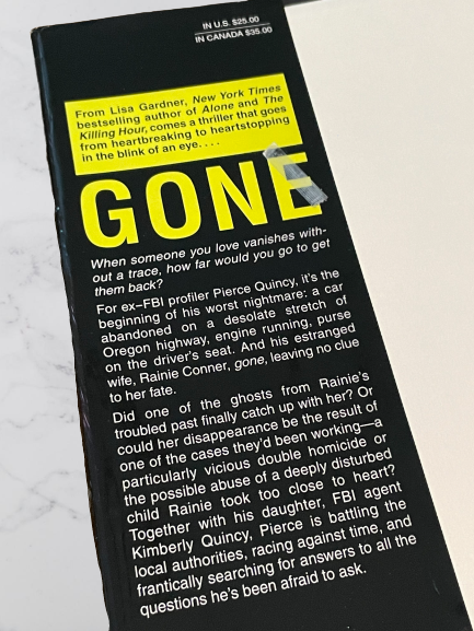 Gone: FBI Profiler Hardback Book