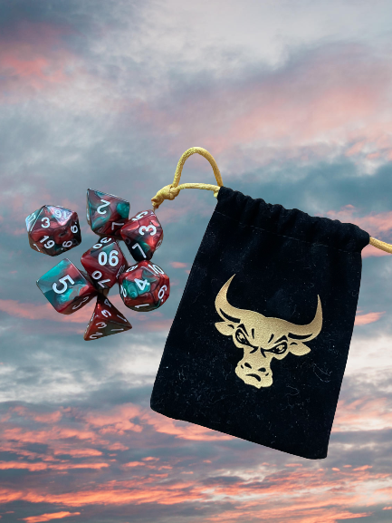 Dungeons & Dragons Two Toned Dice Set - Red/Green