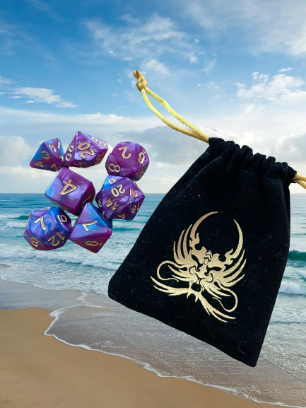 Dungeons & Dragons Two Toned Dice Set - Blue/Purple