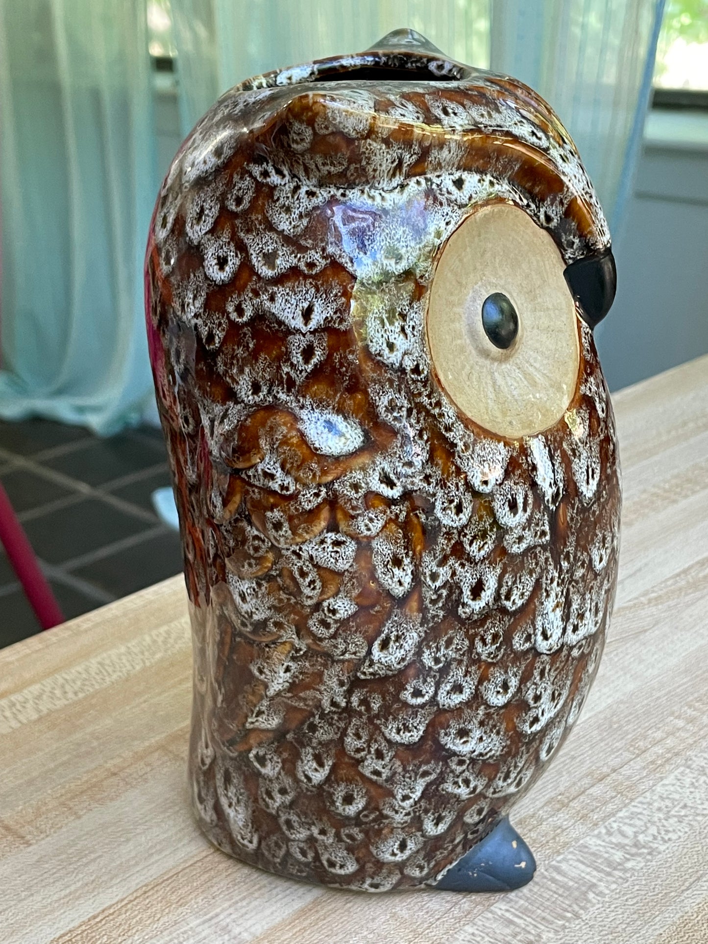 9" Ceramic Owl Vase/Planter